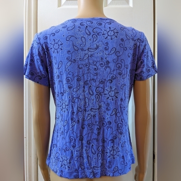 Pre-owned Ronni Nicole by Ouida petite size 8P purple shirt, TA - Picture 3 of 3